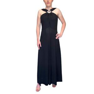 Jack Hartley Miami Vintage 70s 80s Column Formal Disco Evening Halter Dress